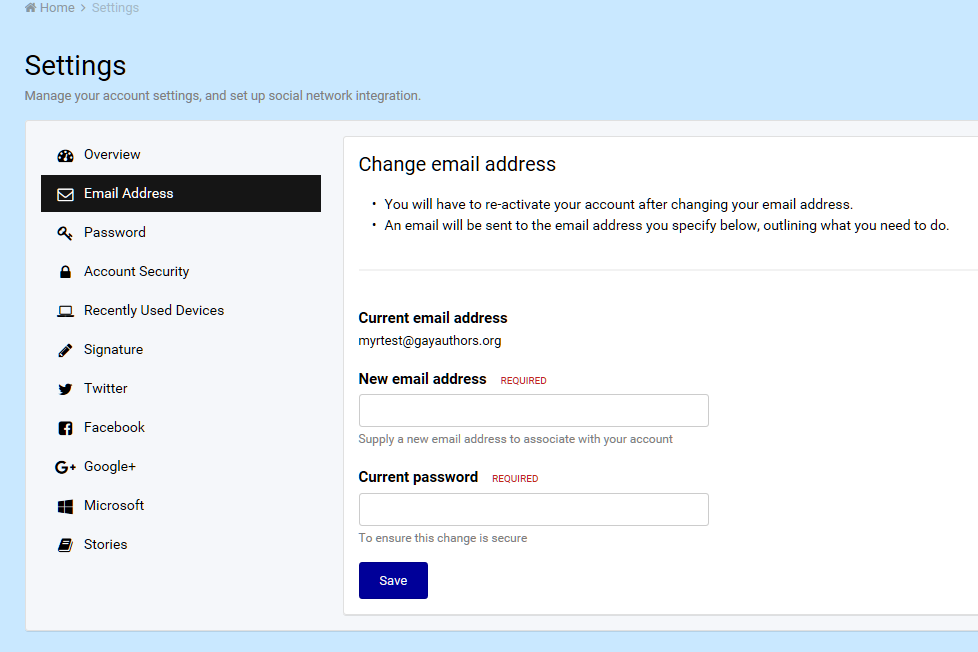 Email Settings