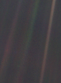 The Pale Blue Dot photo.