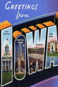 Postcard of Greetings from Iowa City