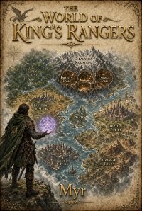 The World of King's Rangers by Myr shows a fantasy sketch of the world map